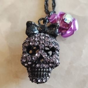 Awesome Betsey Johnson Skull Necklace